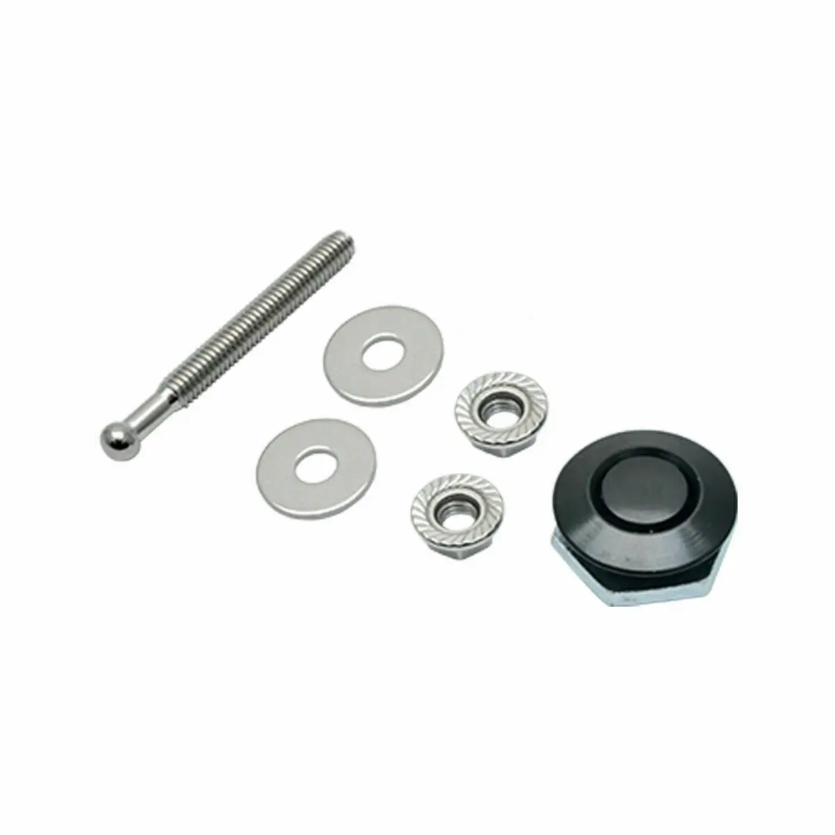 2pcs Universal Push Button Billet Hood Pin Bonnet Lock Clip Kit Car Auto Quick Latch Black | Автомобили и мотоциклы