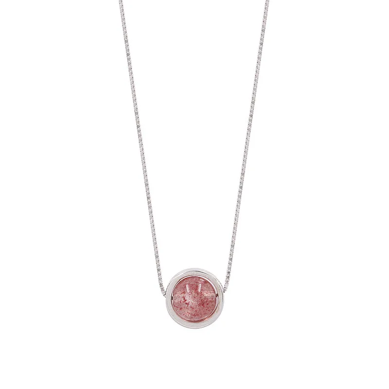 

RYOUCUTE Fashion 925 Sterling Silver Jewelry Long Chain Korean Natural Stone Necklaces For Women Wedding Kolye Collares Bijoux