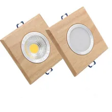 1 шт. квадратный деревянный светодиодный светильник современный 3 Вт 5 Вт светильник 220 в 240 В светодиодный встраиваемый потолочный Точечный светильник s лампа