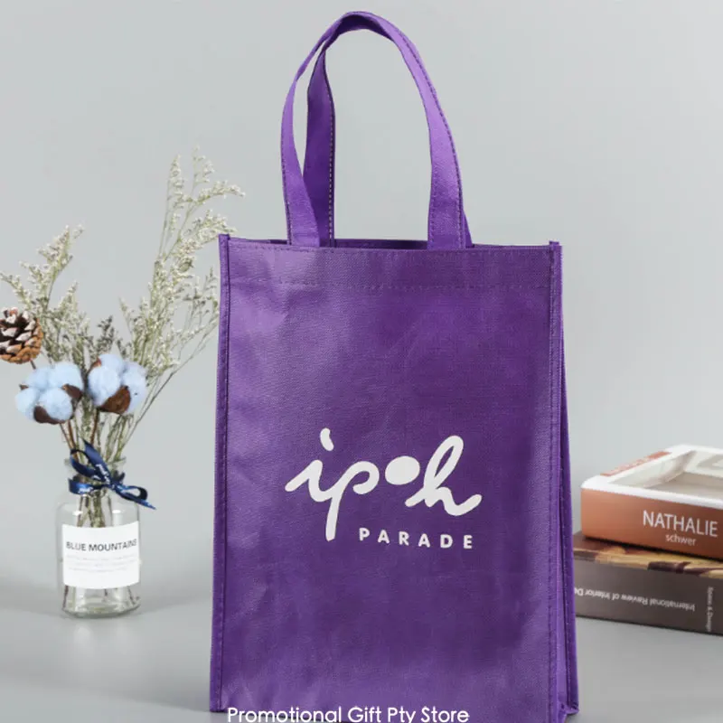 

500pcs Custom Logo Print Non Woven Recycle Bag Promotion Eco-friendly Polypropylene Shopping Bag Tote Pouch Storage Handbag