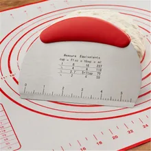 1 шт. скребок для теста для пиццы из нержавеющей стали резец весы резиновые ручки инструменты для выпекания помадка торт инструменты кухонные аксессуары