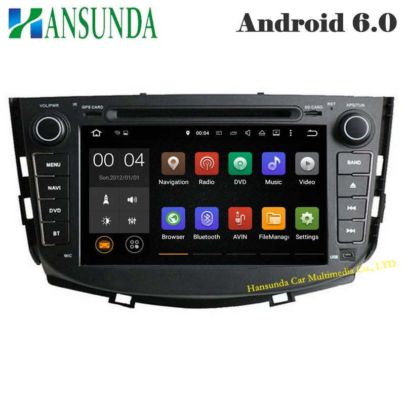 Android 6 0 HD 1024*600 8 дюймовый автомобильный dvd радиоплеер для Lifan X60 с gps бесплатными