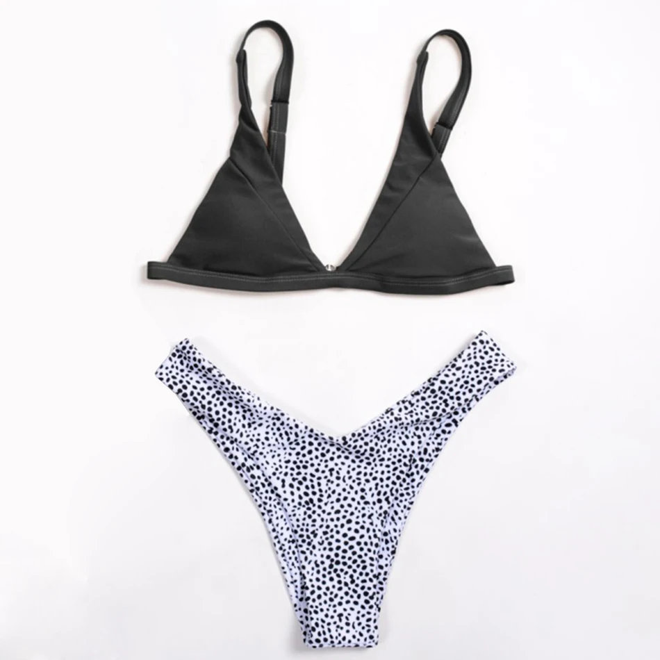 

Push Up Swimming Suit Solid Bikini Sexy Thong Swimwear Halter Bandage Bathing Suit Padded Bikini Set Female Summer Beachwear