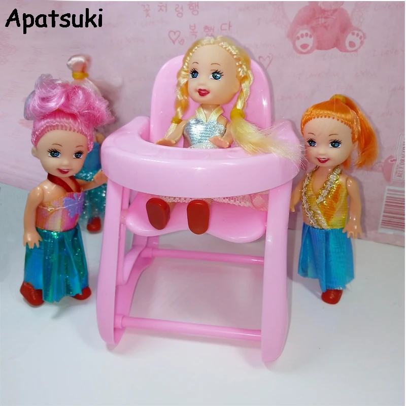 Doll Accessories Plastic Dinning Chair for Kelly Doll 1 12 Toys for Barbi Doll House Kids