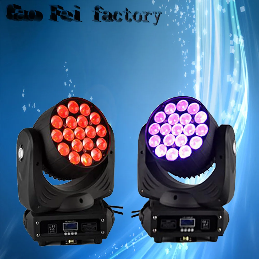 

2 Piece/Lot 19*12w Led RGBW Wash/Zoom Light DMX512 Moving Head Light Professional DJ /Bar /Party /Show /Stage Light