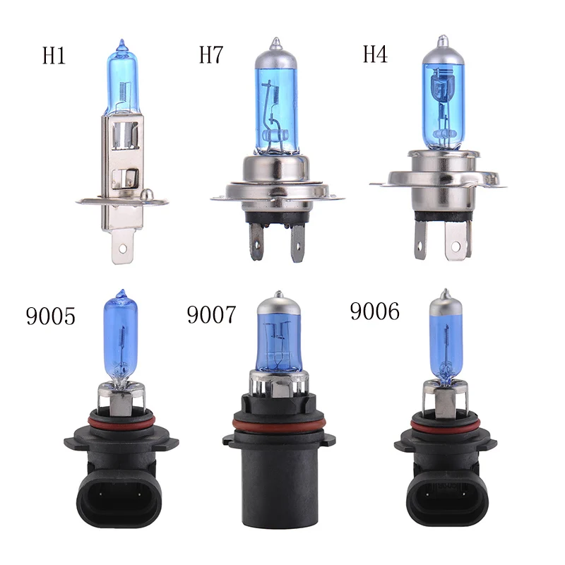 2Pcs Super Bright White Halogen Bulb H1 H4 H7 HB3/HB4 9005 9006 9007 100W 55W 12V Quartz Glass