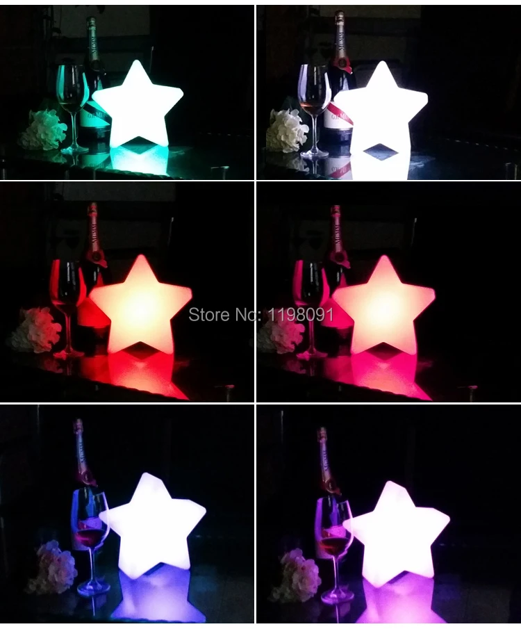 Романтическая звезда светодиодный свет дистанционного Управление 16 Цвет изменить бар дома Украшения в спальню Перезаряжаемые светодиодный Таблица ночника рождественские подарки