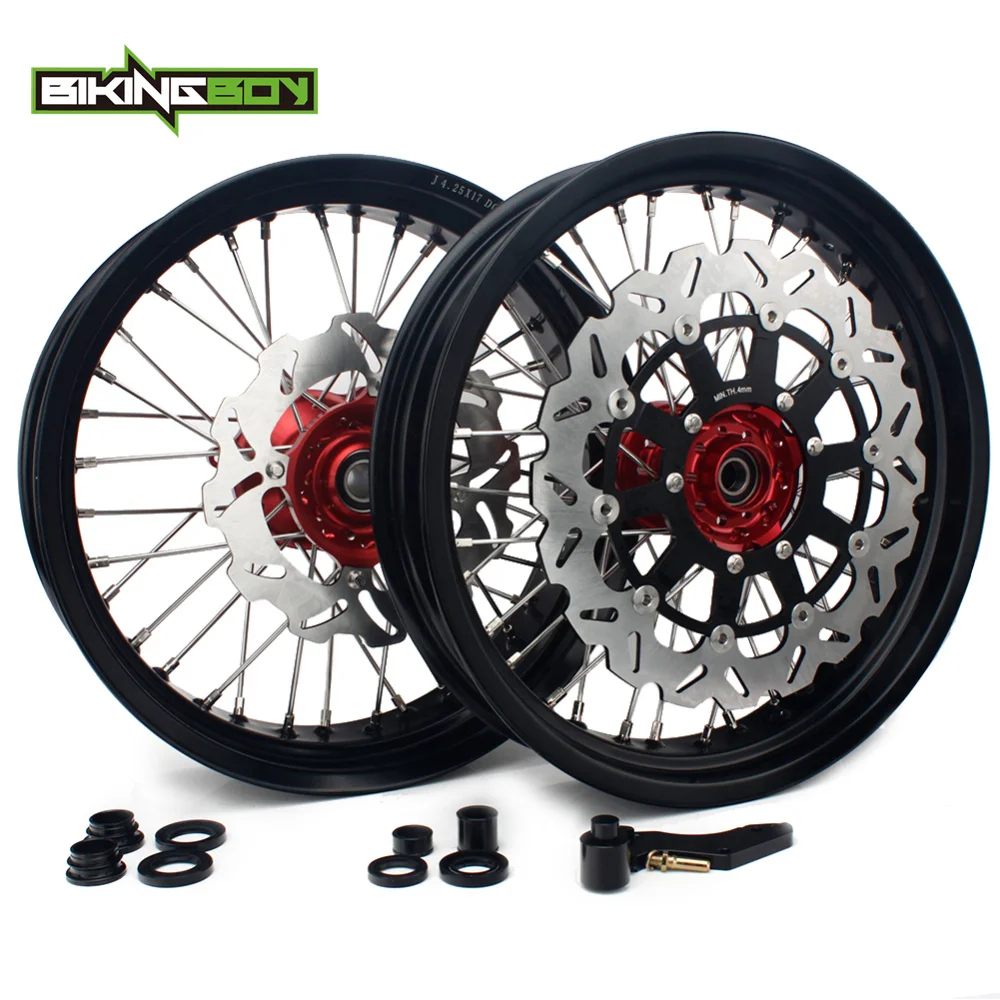 BIKINGBOY CRF 250 R 14 15 16 17 18 450 2013-2018 Supermoto 3 5 4 25/5 0 дюймов колесный обод ступицы тормозные