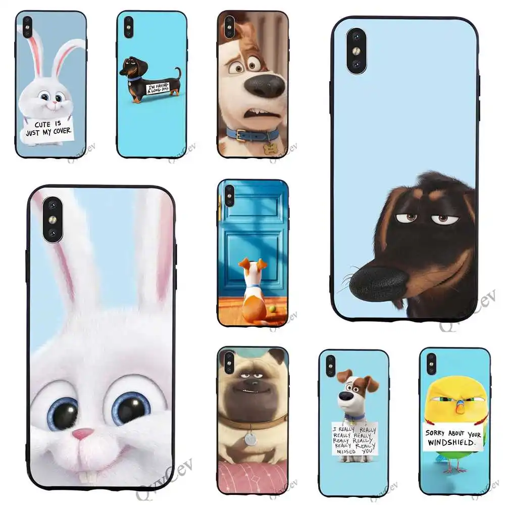 

Shockproof The Secret Life of Pets Dog Phone Cover for iPhone Xs Max Case X 6 6S XR 8 Plus 7 5S 5 SE Shell