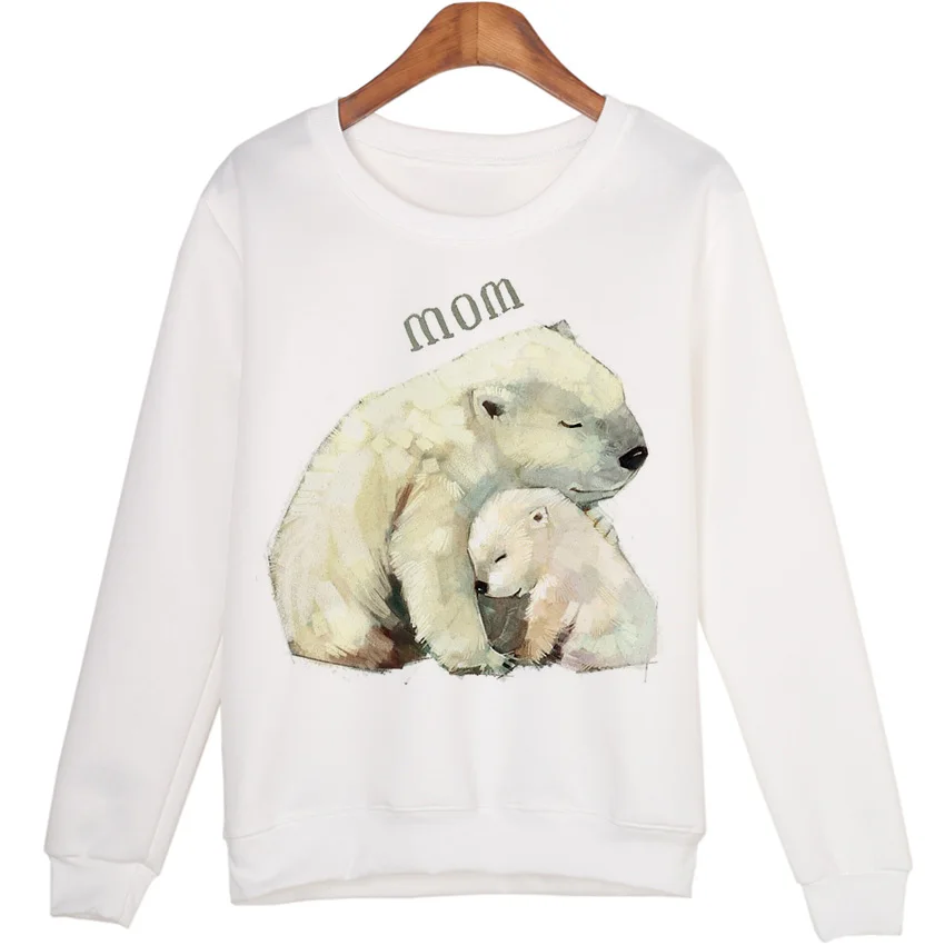  Cute Animal Sweatshirt sudaderas mujer Panda Printed Harajuku Hoodies Kwaii Moleton Pullovers WMH29