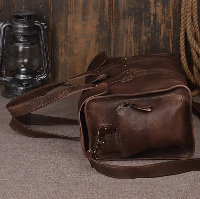 Винтажная Мужская Дорожная сумка из натуральной кожи, Большая вместительная сумка для путешествий, сумка для путешествий, сумка-тоут, дизайн, большая сумка на плечо DH10