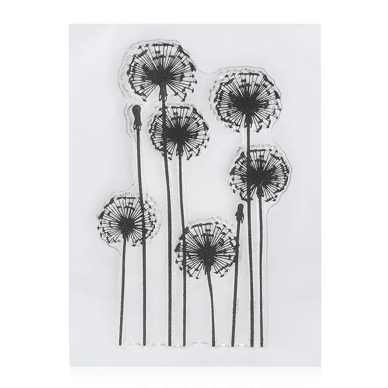 Цветок трава прозрачный акриловый силиконовый резиновый прозрачный штамп лист для DIY скрапбукинга Фотоальбом украшение для создания открыток