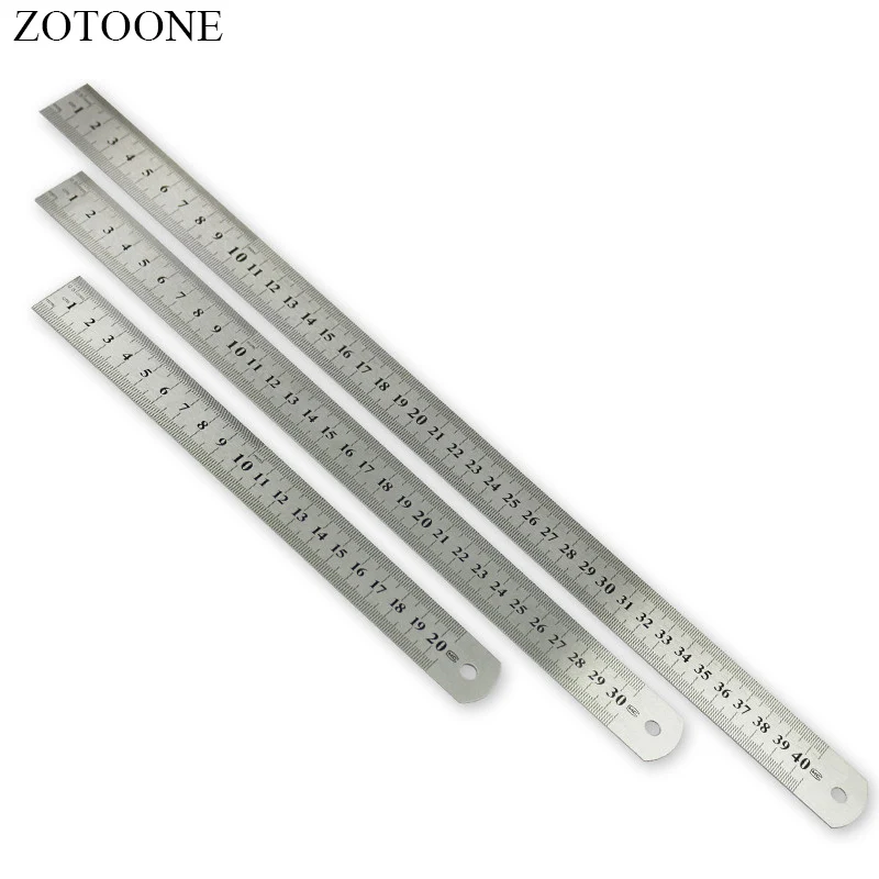 

ZOTOONE Sewing Tool Accessory 15/20/30/40cm Stainless Steel Metal Ruler Metric Rule Precision Double Sided Measuring Tool D