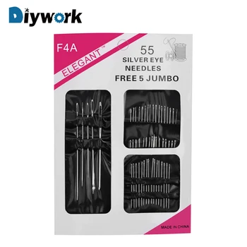 

DIYWORK 55PCS/Set Needles Sewing Pins Set Stainless Steel Home DIY Crafts Hand Tools Hand Stitch Set
