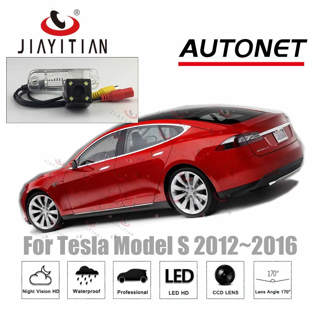 

JiaYiTian car Rear view Camera For Tesla Model S 2012 2013 2014 2015 2016 ccd Night Vision/License Plate Camera Backup Camera