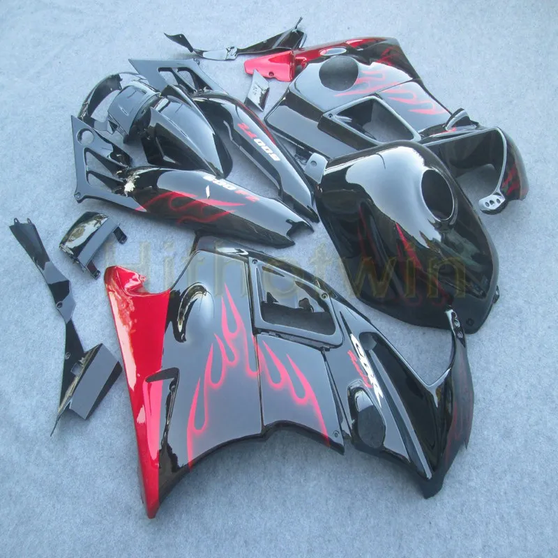 

Custom motorcycle cowl for CBR600F2 1991-1994 CBR 600 91 92 93 94 ABS Plastic Fairings+5Gifts+red flames
