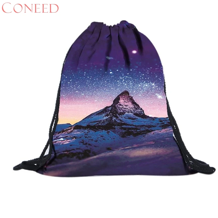

CONEED School Bags Charming Nice Drawstring Fashion Emoji s 3D Printing bags Drawstring Unisex Oct16x