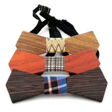 3 цвета, модный мужской деревянный галстук-бабочка, галстук-бабочка, аксессуар для свадебной вечеринки, ручная работа, галстук-бабочка для мужчин и женщин