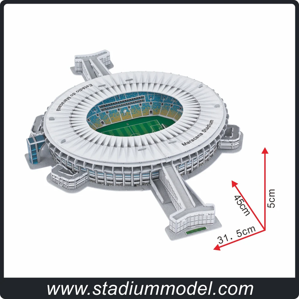 Бразилия 3D модель головоломки Маракана стадион 2016Rio де янейроолимпийская игра главный стадион сувенир бумажный материал