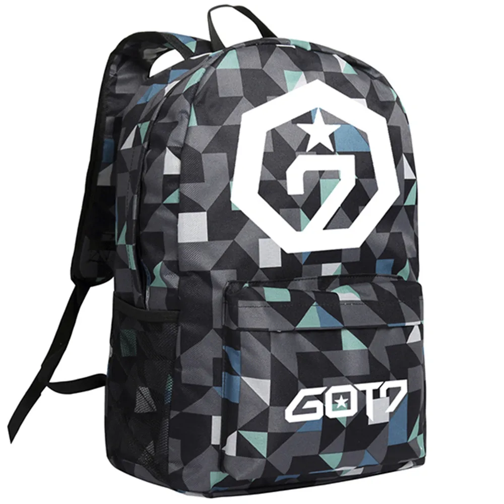 

Zshop Singer GOT7 Backpack Just Right Teenage Boys Shoulder Bag High Scholl Students Bookbag School Backpack