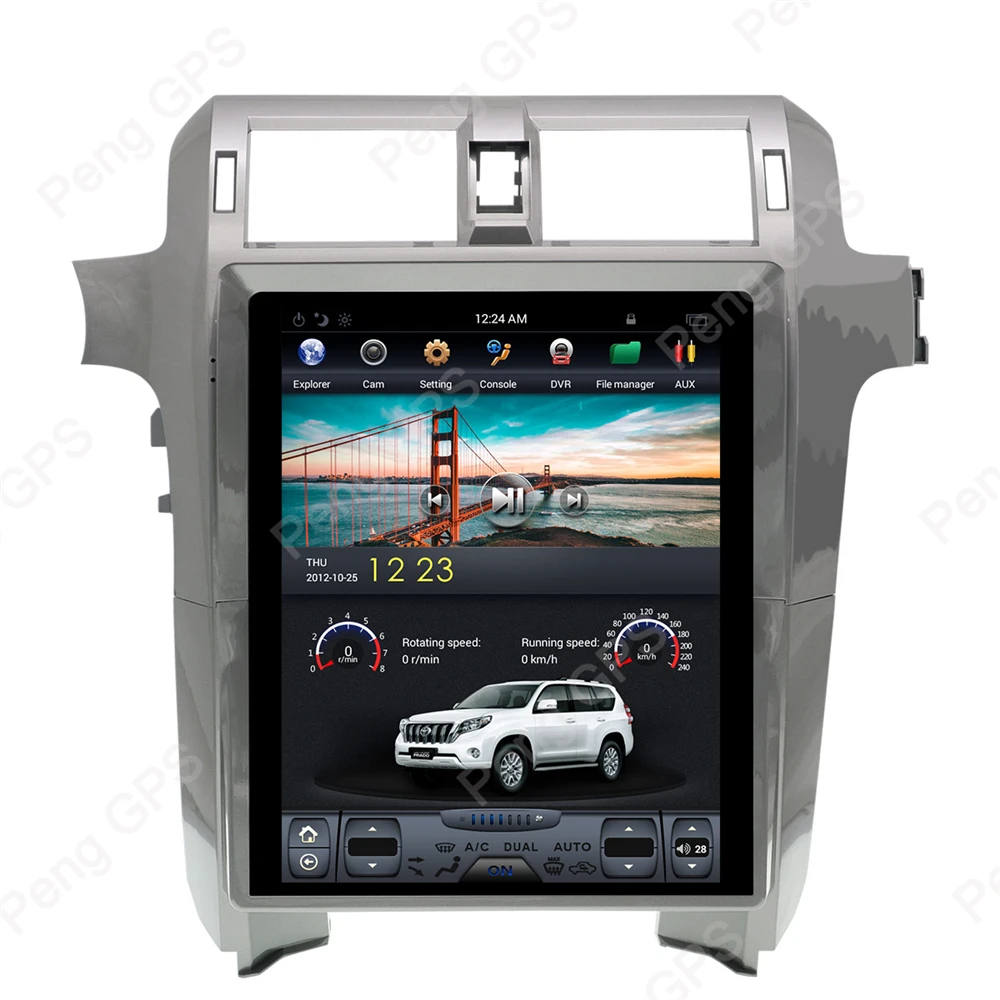 15 дюймов ips Автомагнитола на Android 6 с GPS навигация DVD плеер для Lexus GX400 GX460 2010- Tesla стиль 1024*600 wifi головное устройство