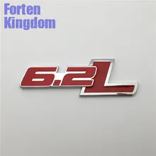 Forten Kingdom 1 шт. слово 6.2L Металл Хром красная эмблема 3D письмо наклейка авто значок для логотип для автомобильного стайлинга наклейка