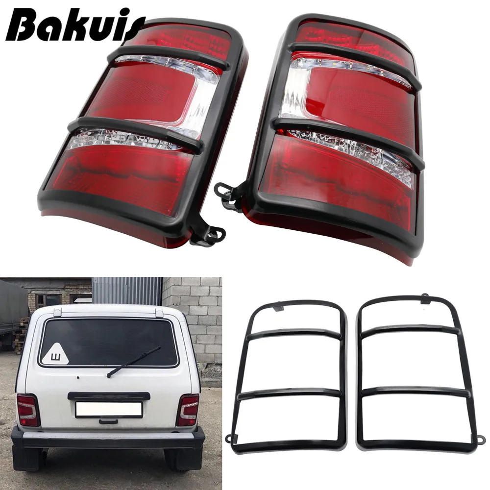 

LED rear lights for Lada Niva 4x4 1995- 1 set / 2 pcs grey or red with a running turn signal car styling accessories tuning