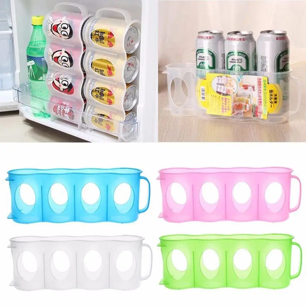 

Businesscastle Practical Beer Soda Can Storage Holder 4 Slots Filling Storage Box Organizer Transparent