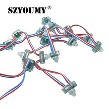 SZYOUMY DC5V 12 В 12 мм 2811 квадратный рассеянный цифровой WS2811 адресуемый RGB светодиодный пиксельный шнур IP68 водонепроницаемый модуль освещения