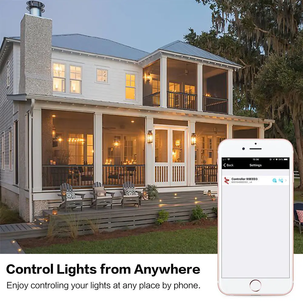 Luzes de Baixa Voz Inteligente Wifi App Controlador Dimmer Temporizador 19mm Led Deck Terraço Passo Escada Cozinha Pátio Tensão 10 Pçs - Set 12v 7 Lâmpadas subterrâneas
