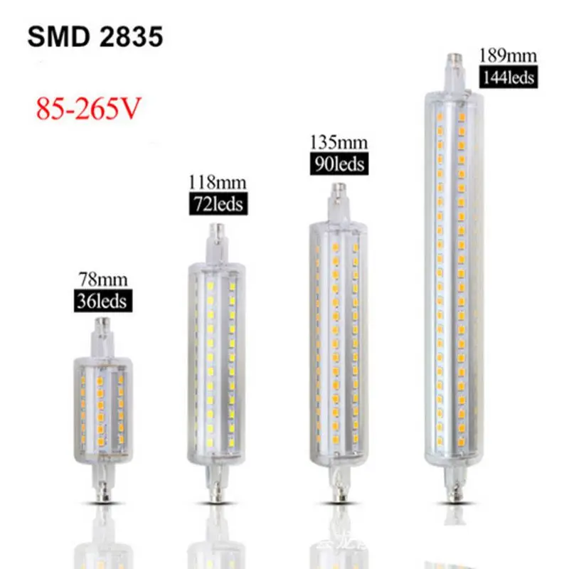 

Latest model R7S Dimmable Bulb LED Corn 2835 SMD 78mm 118mm 135mm 189mm Light 7W 14W 20W 25W Replace Halogen Lamp AC 85-265V