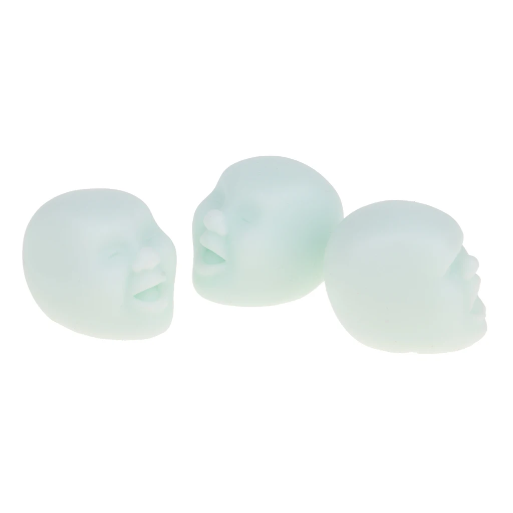 3pcs Soft Rubber Squeeze Human Face Ball Stress Relief Vent Toy Tricky Props Finger Rehabilitation Training Toy Gift Novelty