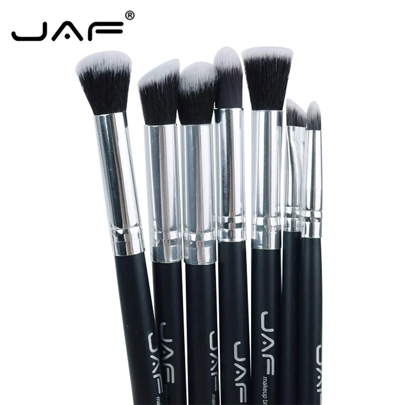 

JAF New Brand 7 Pcs/Set Make Up Brushes For Eyeshadow Eyeliner Lip Brushes Kits Synthetic Hair Beauty Cosmetic Brush Maquiagem