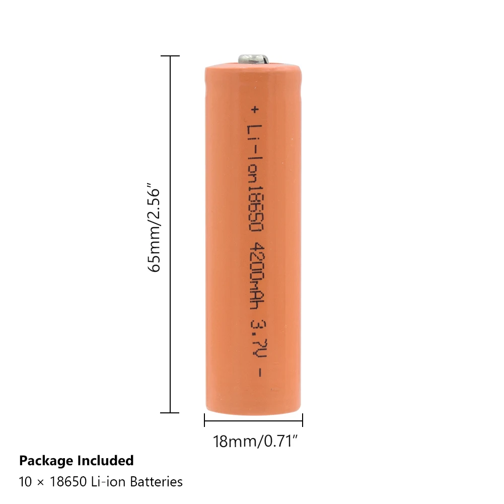 18650 Батарея 3,7 V 4200mAh Высокая плотность энергии перезаряжаемая литий-ионная батарея для фонарика фар