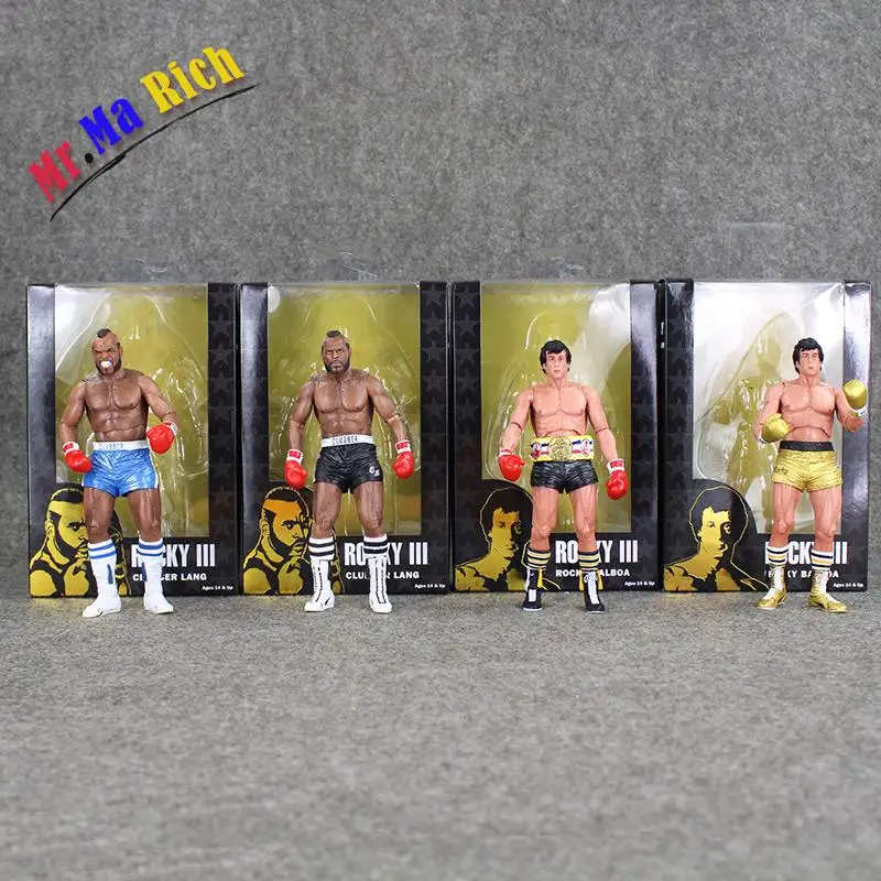 18 см Neca Rocky Iii Рокки Бальбоа Клаббер Lang 40th Юбилей ПВХ фигурку Коллекционная модель