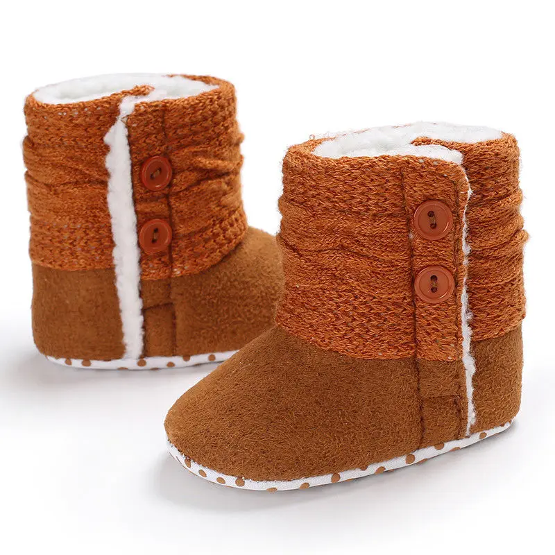 Newborn Kids Baby Girls Snow Shoes Winter Soft Sole Plush Warm Snot Boots Infant Shoes