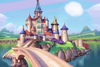 

Cartoon castle photography backdrop background Studio newborn photo wallpaper for studio D-9379