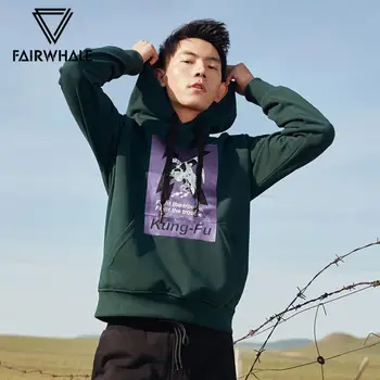 

Mark Fairwhale casual fashion round neck hooded creative print design pocket long sleeve Pullovers tops hoodies men 718306037005
