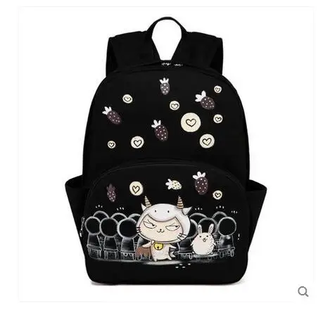 

2017 new wild Backpacks fashion cartoon canvas shoulder bag backpack Korean version of the wave of casual students bag