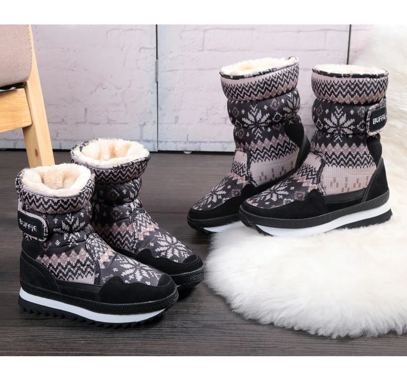Зимние женские ботинки серые зимние ботинки теплые плюшевые меховые ботинки большого размера из коровьей замши, высокое качество