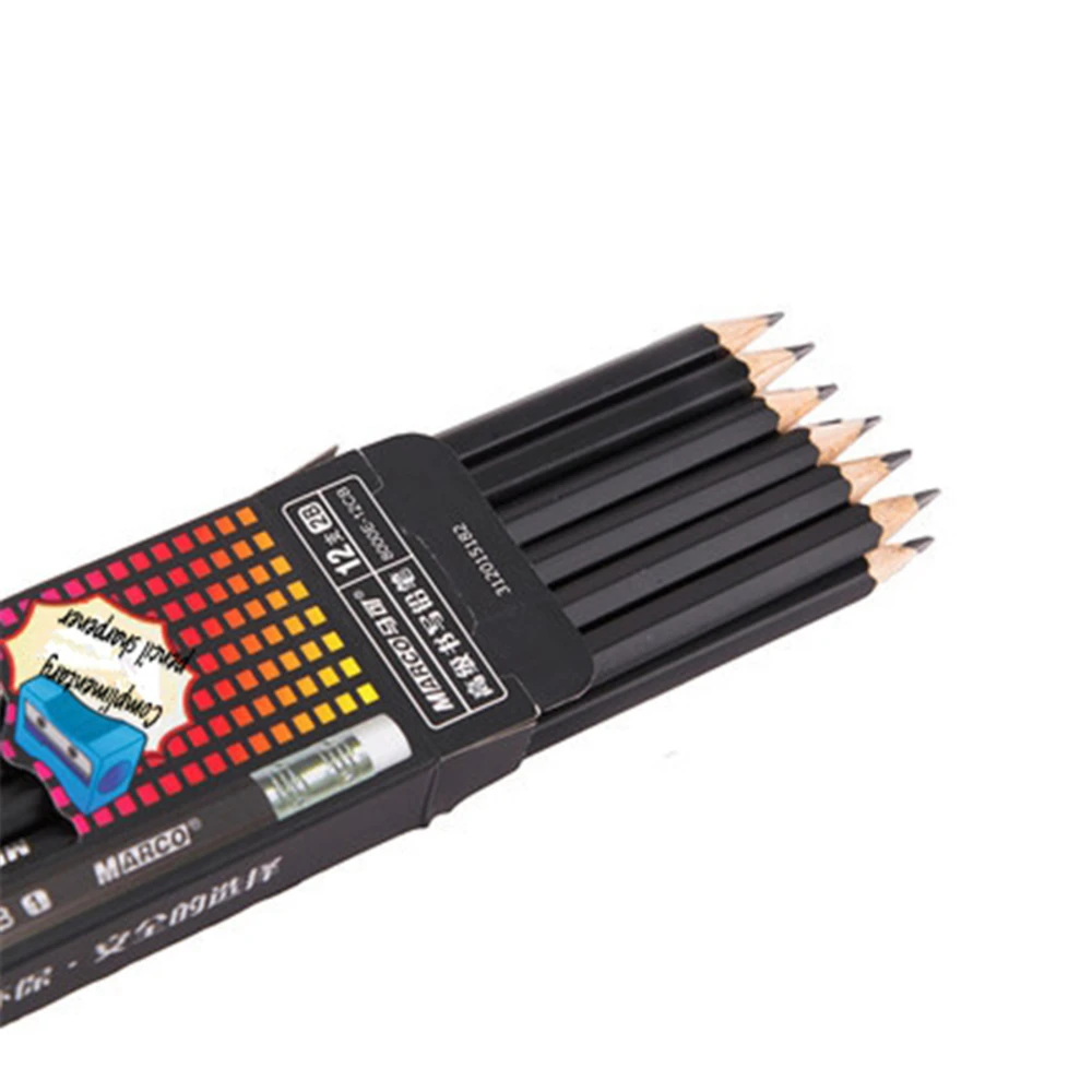 Marco 12pcs/set High quality Profession Drawing pencil HB 2B School