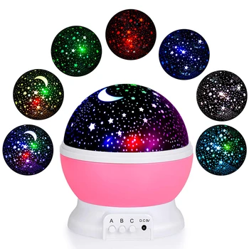 

Kohree Projection Moon Lamp Led Night Light Roating Spin Starry Sky Stars Children Kids Baby Sleep Romantic USB Rechargeable