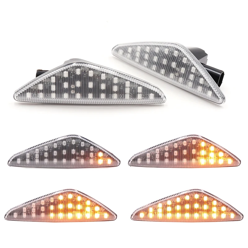 

Niscarda 2pcs Clear Lens Dynamic Side Marker Light For BMW X5 E70 X6 E71 E72 X3 F25 Amber Car Amber Led Indicator Lamp