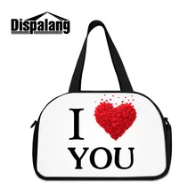 Dispalang женские дорожные многофункциональные Наплечные сумки с обувью для хранения I Love You мужские дорожные сумки