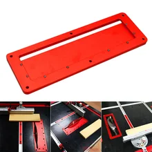 Hot Aluminum Circular Saw Throat Plate Flip DIY Woodworking Table Cover Plate GHS99 Free Shipping