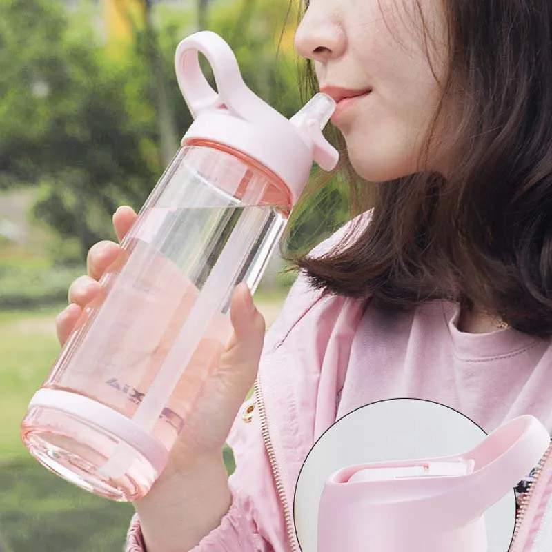

550ml My kids Water Bottle with Straw children Drinking for Water Bottles Portable Travel Outdoor Cartoon child Sport pot Brand