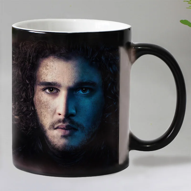

Game of thrones Snow Heat sensitive Coffee mug cup Ceramic Magic mugs Color changing Tea Cups war is coming