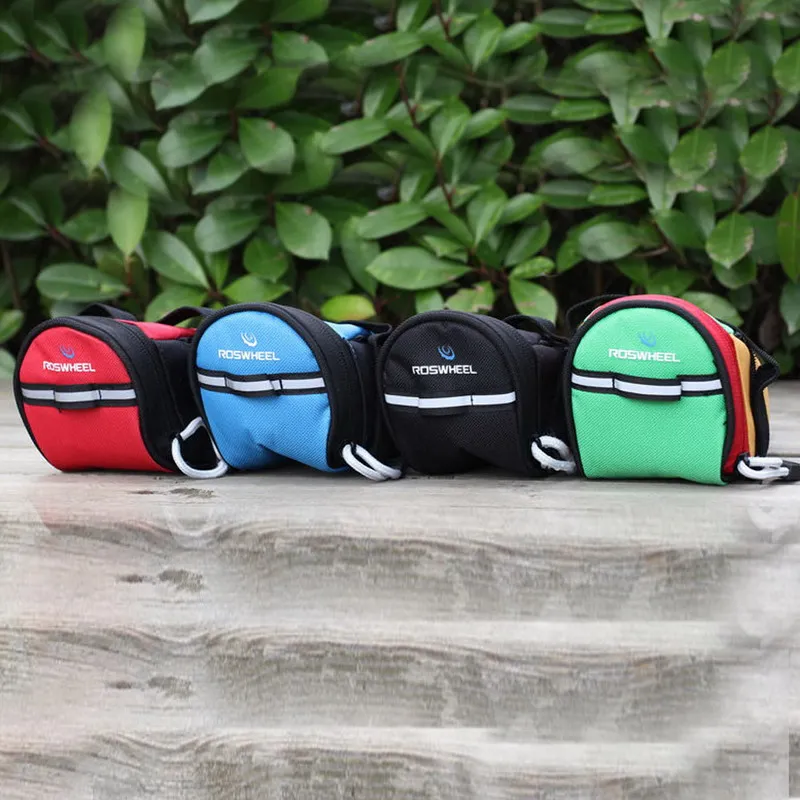 Flash Deal ROSWHEEL Waterproof Bicycle Bag Bicycle Bike Storage Saddle Bag Cycling MTB Seat Tail Rear Pouch Key Wallet Phone Holder 5