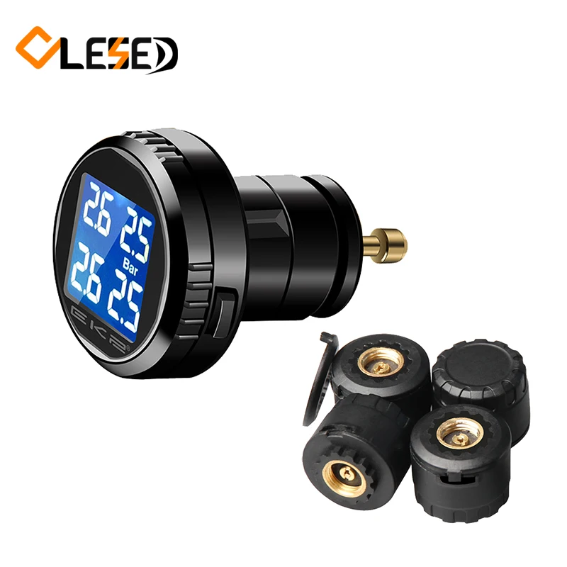 

Smart Auto Wireless Universal TPMS Tire Pressure Sensor Tire Pressure Monitoring with USB socket Security Alarm Systems