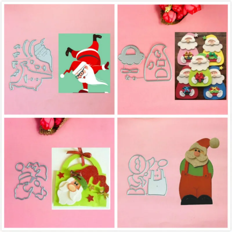 

1Pcs Santa Claus Red hat bow cut dies love heart toy doll Scrapbook card paper craft home decoration embossing stencil cutter